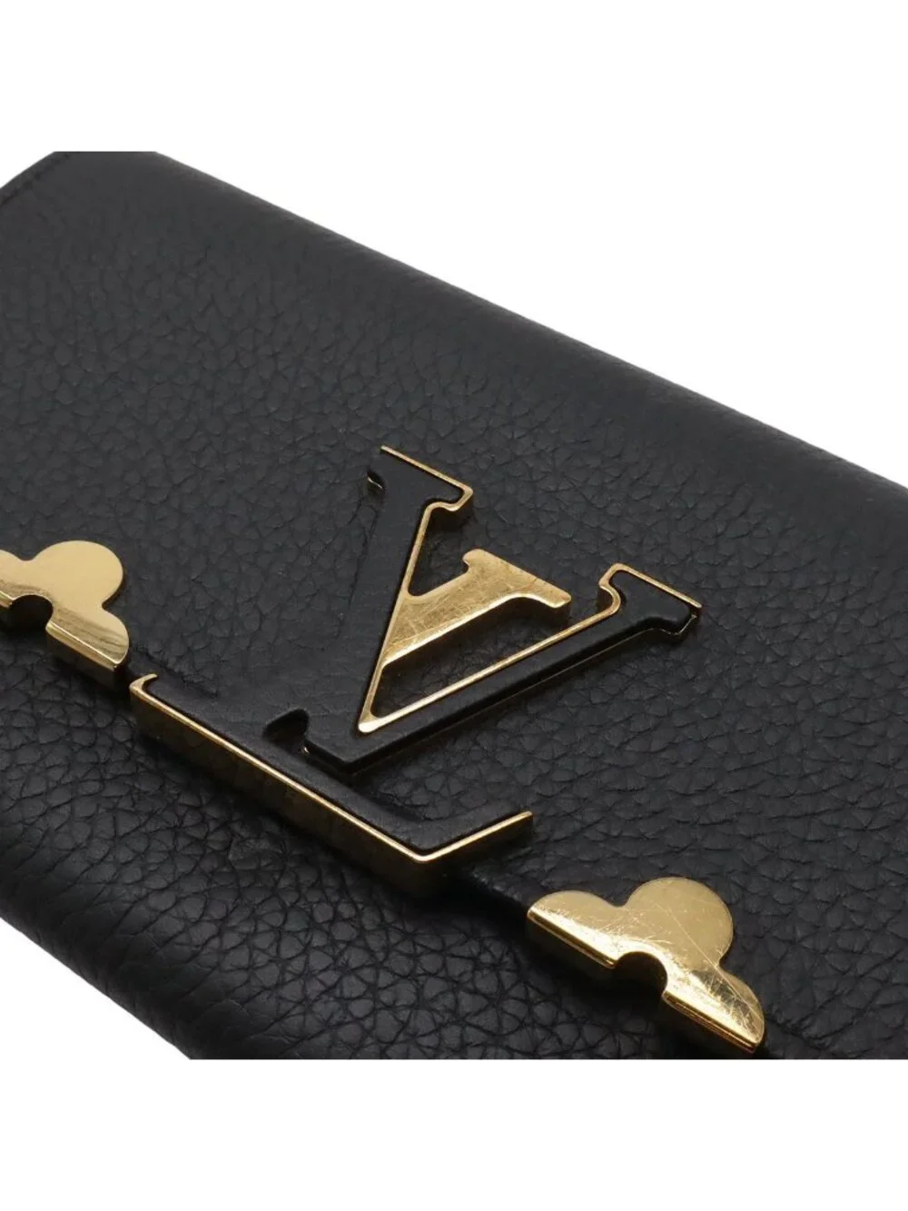 Louis Vuitton Portefeuille Capucines Bifold Wallet Taurillon Leather Noir Black